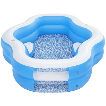 BESTWAY Splash View Family Pool with Pool Seat 8ft 10in x 6ft 6in x 1ft 8in